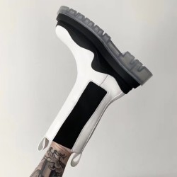 Bottega Veneta Bv Tire Chelsea Boots In White Calfskin Uk