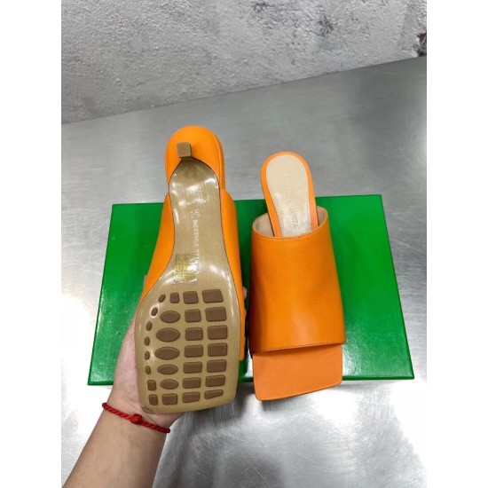 Replica Bottega Veneta Stretch Mules 40Mm In Orange Lambskin Uk - 2895 - Buddha Luxury