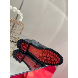Christian Louboutin Black Horse Guarda Flat Ankle Boots UK
