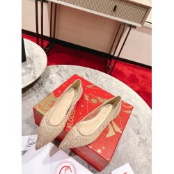 Christian Louboutin Follies Strass Flat Ballerinas In Nude Mesh Uk Christian Louboutin Follies Strass Flat Ballerinas In Nude Mesh Uk
