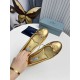 Replica Prada Ballerinas in Gold Nappa Leather UK replica Prada Ballerinas in Gold Nappa Leather UK