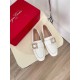 replica Roger Vivier Mini Broche Buckle Loafers in White Patent Leather UK