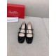 Replica Roger Vivier 2248 UNK1571 Buddha Luxury Replica Roger Vivier Tres Vivier Strass Buckle Mini Babies Ballerinas In Black Patent Leather Uk - 2248 - Buddha Luxury