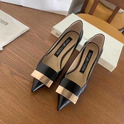 Sergio Rossi SR1 Pumps 75mm In Black Lambskin UK Sergio Rossi SR1 Pumps 75mm In Black Lambskin UK