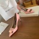 replica Sergio Rossi SR1 Pumps 75mm In Pink Patent UK