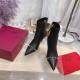 Replica Valentino 2974 V196 Buddha Luxury Replica Valentino Black Rockstud Ankle Boots With Sculpted Heel Uk - 2974 - Buddha Luxury