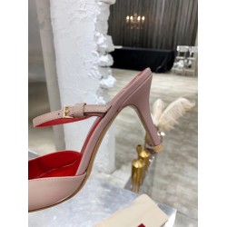 Valentino Vlogo Mules 75Mm In Poudre Lambskin Uk