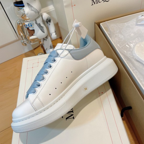 replica alexander mcqueenoversized sneakers with blue patent heel uk