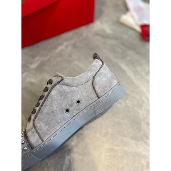 Replica Christian Louboutin 2420 CL595 Buddha Luxury Replica Christian Louboutin Trainers Louis Junior Spikes Orlato Flat Grey Uk - 2420 - Buddha Luxury