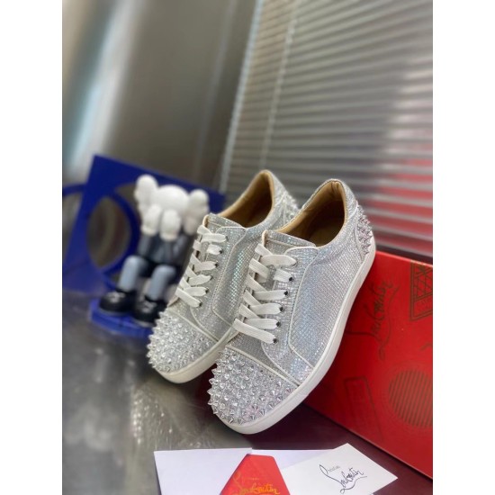 Replica Christian Louboutin Trainers Seavaste 2 Orlato  In Silver Calfskin Uk - 2461 - Buddha Luxury
