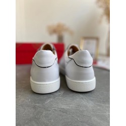 Christian Louboutin Vieirissima White Leather Low Top Trainers Christian Louboutin Vieirissima White Leather Low Top Trainers