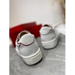 Christian Louboutin Vieirissima Low Top Leather Trainers In White Smooth white Christian Louboutin Vieirissima Low Top Leather Trainers In White Smooth white