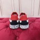Dolce & Gabbana Custom 2.Zero Leather Trainers In White And Red Heel View Dolce & Gabbana Custom 2.Zero Leather Trainers In White And Red pair rear view