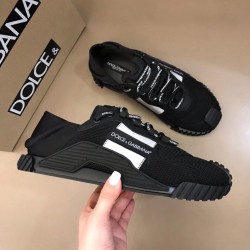 Dolce & Gabbana Dolce & Gabbana Black Mesh Low-Top Trainers Dolce & Gabbana Dolce & Gabbana Black Mesh Low-Top Trainers