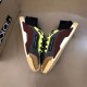 Dolce & Gabbana Grey Mesh Trainers Overhead View in grey and yellow Two Dolce & Gabbana grey and yellow mesh trainers displayed side-by-side from above