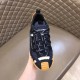Overhead View Dolce & Gabbana Blue Trainer Top down overhead view of Dolce & Gabbana blue fabric lace up trainer