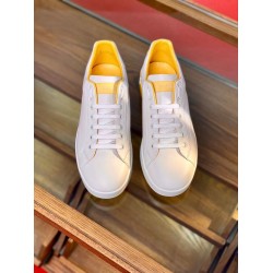 Dolce & Gabbana Dolce & Gabbana Portofino White Leather Trainers With Yellow Branding Dolce & Gabbana Dolce & Gabbana Portofino White Leather Trainers With Yellow Branding