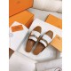 replica hermesoz mules with fringed in brown/white leather uk