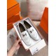 replica hermesroyal loafers in white calfksin uk