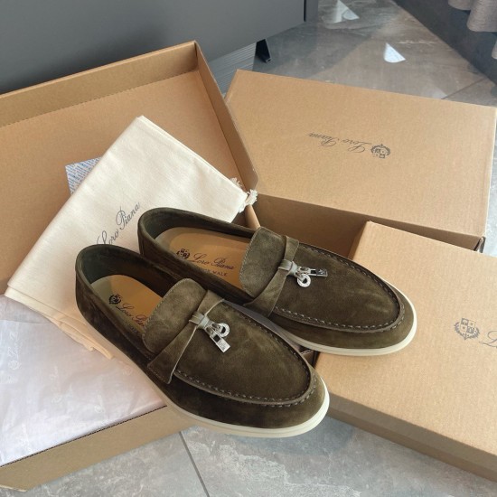 Replica loro pianasummer charms walk loafers in olive suede leather uk replica loro pianasummer charms walk loafers in olive suede leather uk