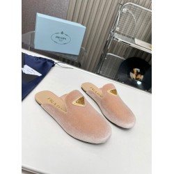 pradaslippers in nude velvet uk