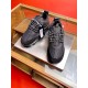 Versace Chain Reaction Black Trainers Pair View Pair of black Versace Chain Reaction mesh trainers top front view