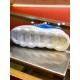 Versace Chain Reaction Blue Trainer Outsole in blue and white Bottom chain-link tread on the white sole of a blue Versace trainer