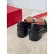 replica Roger Vivier Viv Rangers Metal Buckle Loafers in Black Leather UK