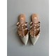 Replica Valentino Rockstud Flat Mules In Opal-grey Patent Leather UK replica Valentino Rockstud Flat Mules In Opal-grey Patent Leather UK