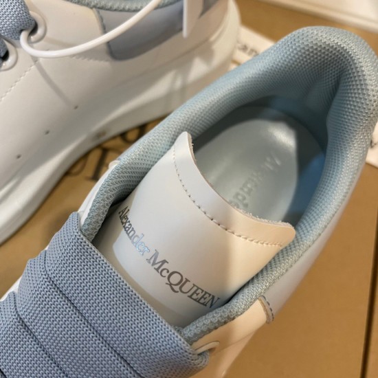 replica alexander mcqueenoversized sneakers with blue patent heel uk