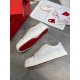 Replica Christian Louboutin 2423 CL598 Buddha Luxury Replica Christian Louboutin Trainers Louis Junior Spikes Flat In White Leather Uk - 2423 - Buddha Luxury