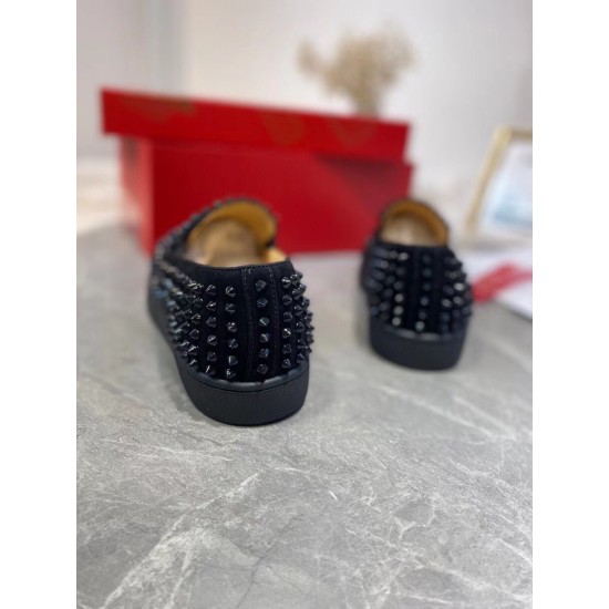 Replica Christian Louboutin 2426 CL601 Buddha Luxury Replica Christian Louboutin Trainers Roller-Boat Flat Black Uk - 2426 - Buddha Luxury