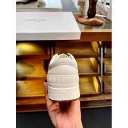 Jimmy Choo Leather Low Top Trainers White Brown