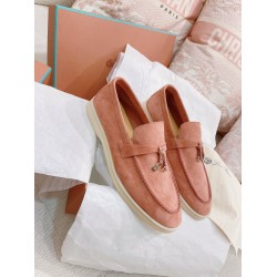 loro pianasummer charms walk loafers in sorbet pink suede leather uk loro pianasummer charms walk loafers in sorbet pink suede leather uk
