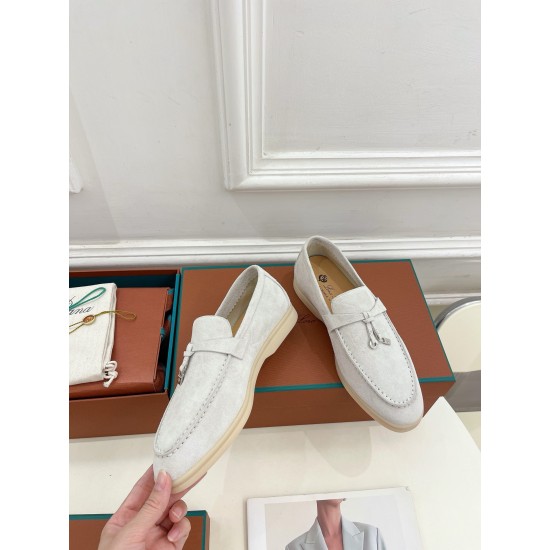 Replica loro pianasummer charms walk loafers in white suede leather uk replica loro pianasummer charms walk loafers in white suede leather uk