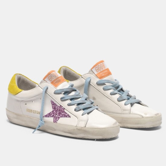 Replica Golden Goose 2265 GG81 Buddha Luxury Replica Golden Goose Trainers Super-Star With Fuchsia Glitter Star Uk - 2265 - Buddha Luxury