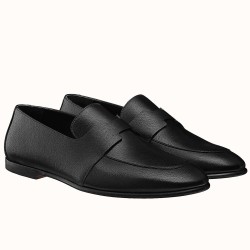 hermesancora loafers in black goatskin uk