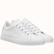 Hermes Avantage low top white leather trainers pair shown three-quarter angle