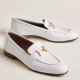 replica hermesparis loafers in white goatskin uk
