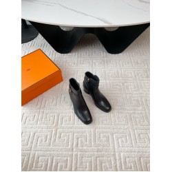 Hermes Jill 60 Ankle Boots in Black Calfskin UK Hermes Jill 60 Ankle Boots in Black Calfskin UK