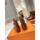 replica Hermes Neo Ankle Boots in Brown Calfskin UK