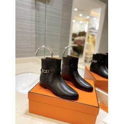 Hermes Neo Ankle Boots in Black Calfskin UK Hermes Neo Ankle Boots in Black Calfskin UK