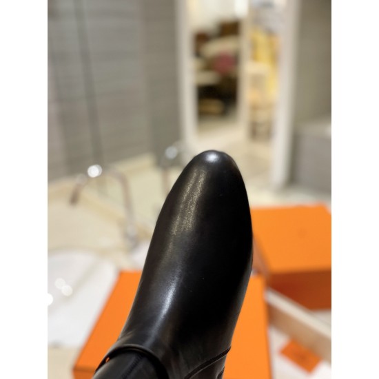 replica Hermes Neo Ankle Boots in Black Calfskin UK