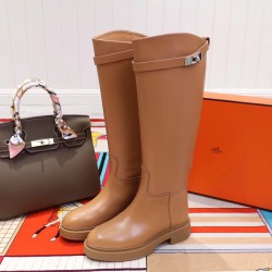 Hermes Variation Boots In Brown Calfskin UK