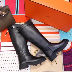 Hermes Variation Boots In Black Calfskin UK