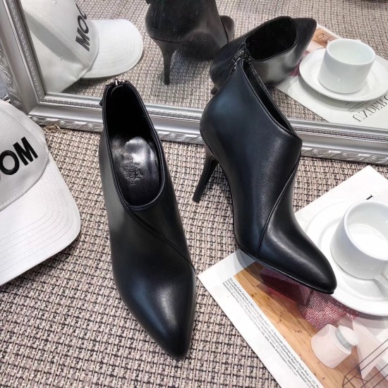 Replica Hermes Virginia Ankle Boot In Black Leather Uk - 3026 - Buddha Luxury