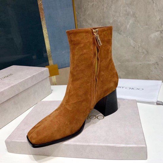 Replica Jimmy Choo 3034 JC537 Buddha Luxury Replica Jimmy Choo Bryelle 65Mm Ankle Boots In Brown Suede Uk - 3034 - Buddha Luxury