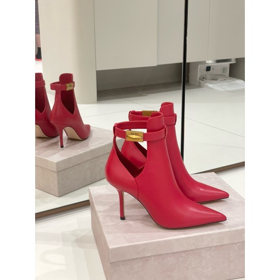 Replica Jimmy Choo 3086 JC1605 Buddha Luxury Replica Jimmy Choo Nell Ankle Boots 85Mm In Red Leather Uk - 3086 - Buddha Luxury
