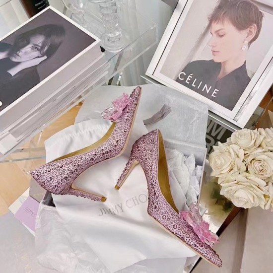 Replica Jimmy Choo Alia 85mm Pumps In Pink Crystal UK replica Jimmy Choo Alia 85mm Pumps In Pink Crystal UK