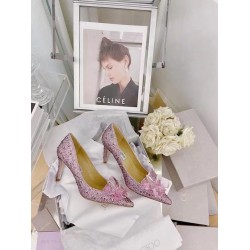 Jimmy Choo Alia 85mm Pumps In Pink Crystal UK